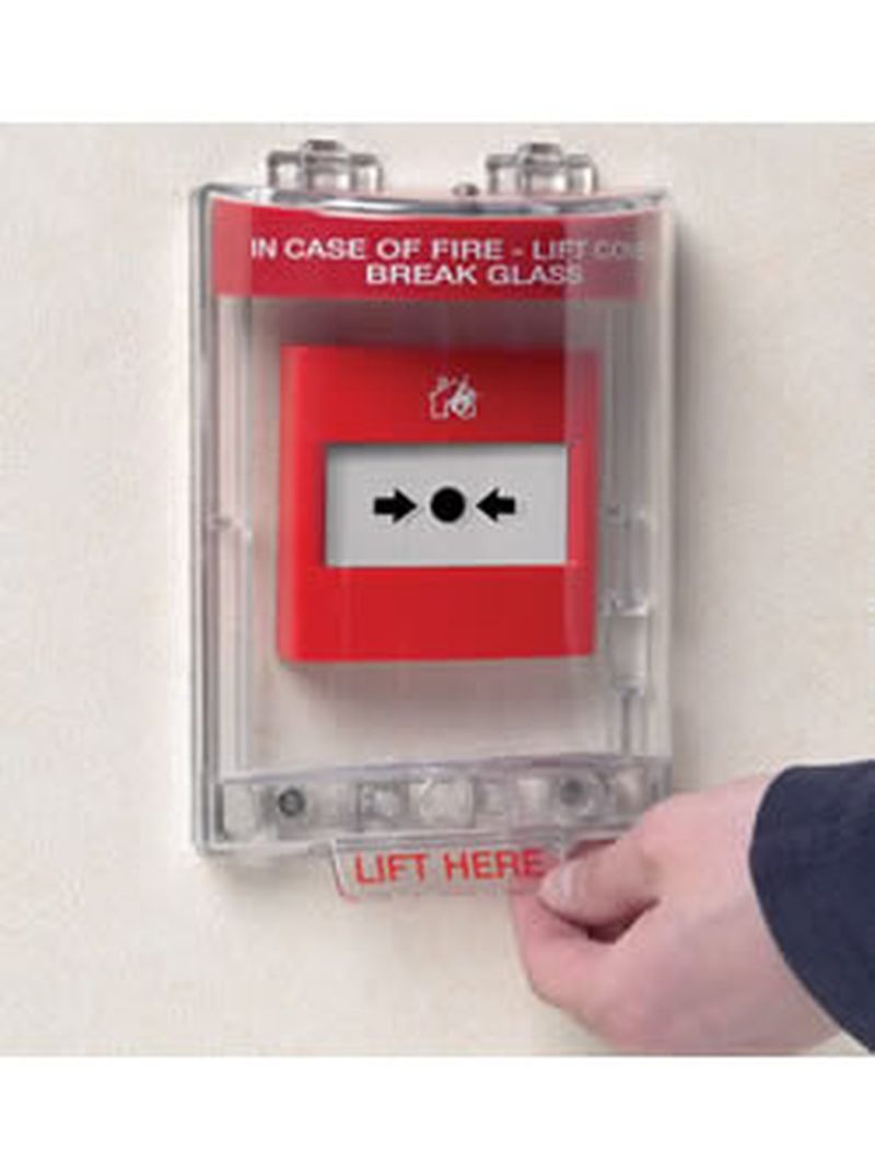 STI 6532 Stopper®, flush mount with integral sounder - red